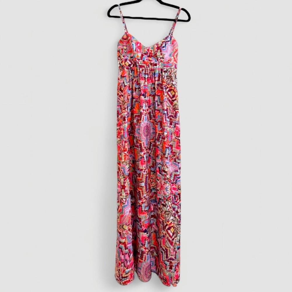 Felicity & Coco Pink Multi-Color Printed Maxi Dress